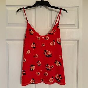Socialite Red Floral Camisole Top